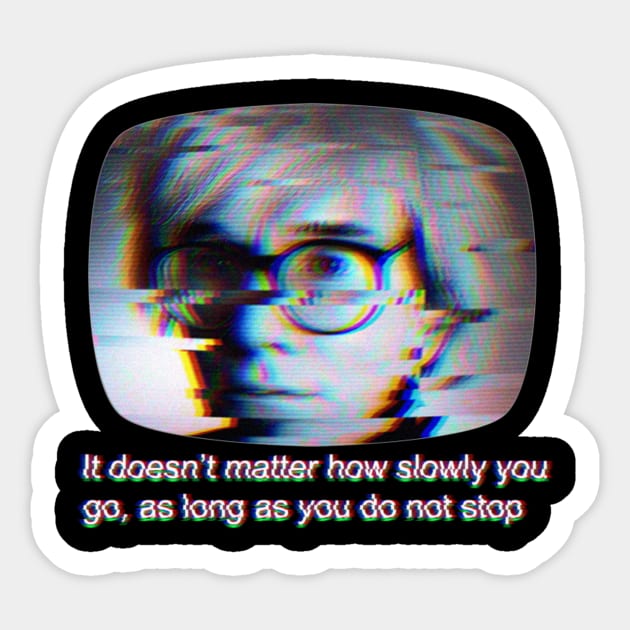 Andy Warhol Quote Sticker by Raimondi